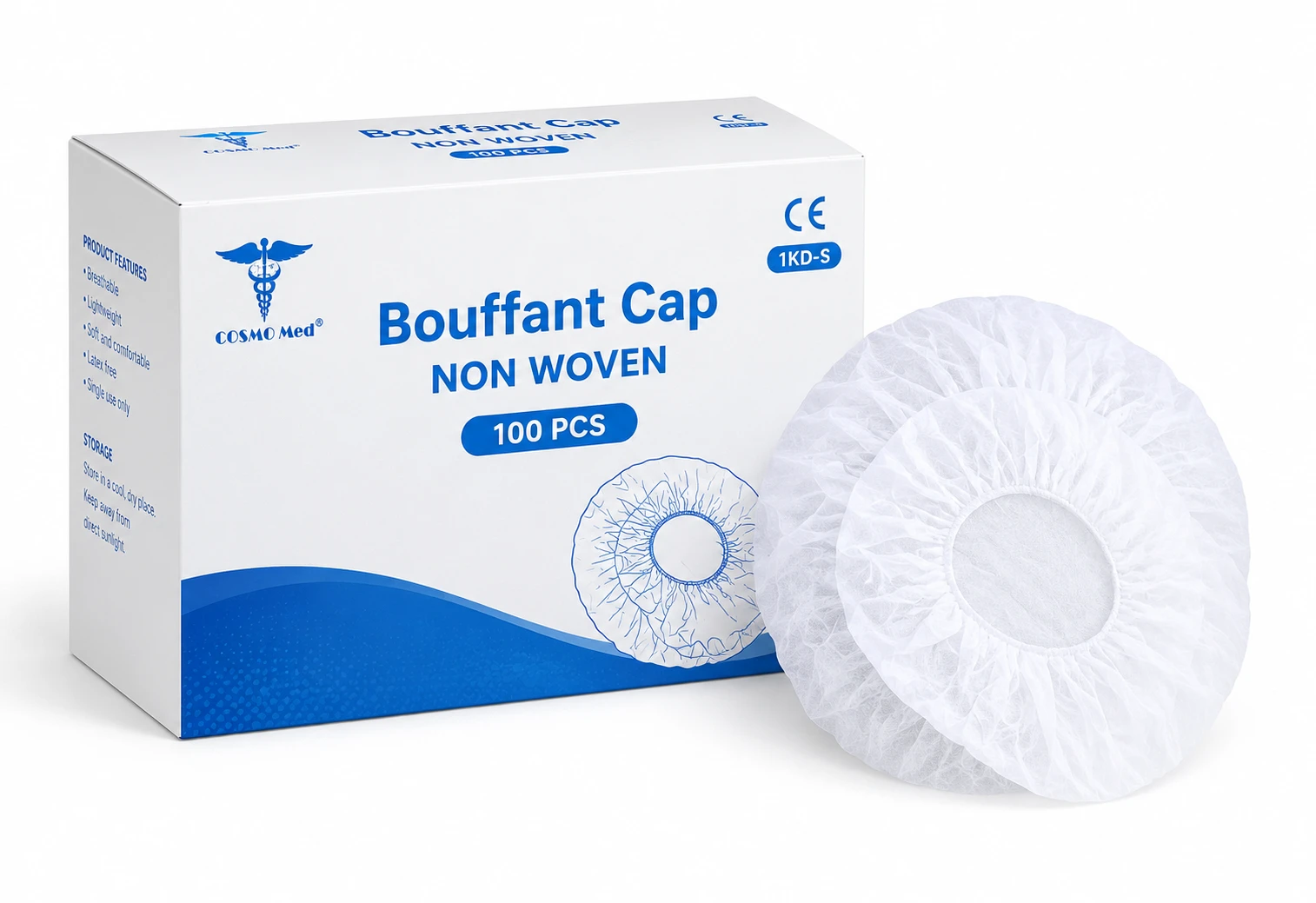 Round Bouffant Cap 21" Non-Woven